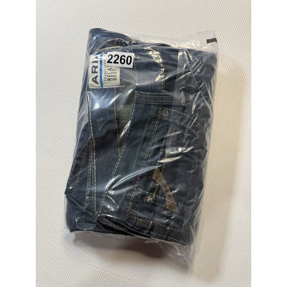 Ariat Jeans Mens 36x30 Blue M2 Traditional Relaxed Boot Cut Denim Rodeo Work - Picture 11 of 11